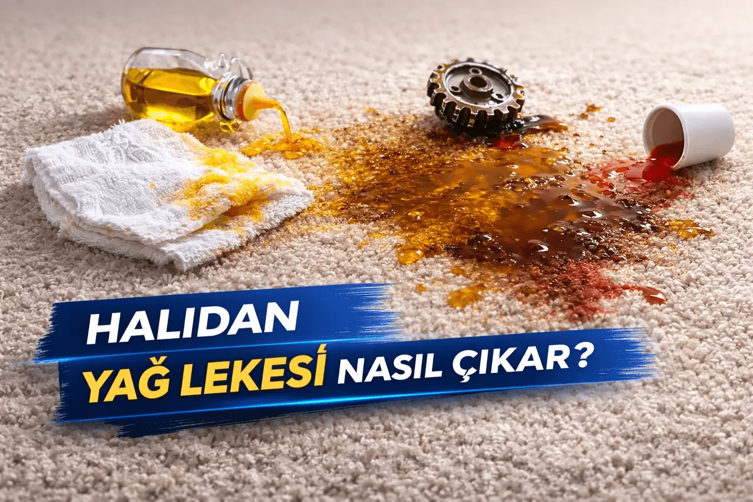 Halıdan Yağ Lekesi Nasıl Çıkar? (Kesin ve Etkili Yöntemler)